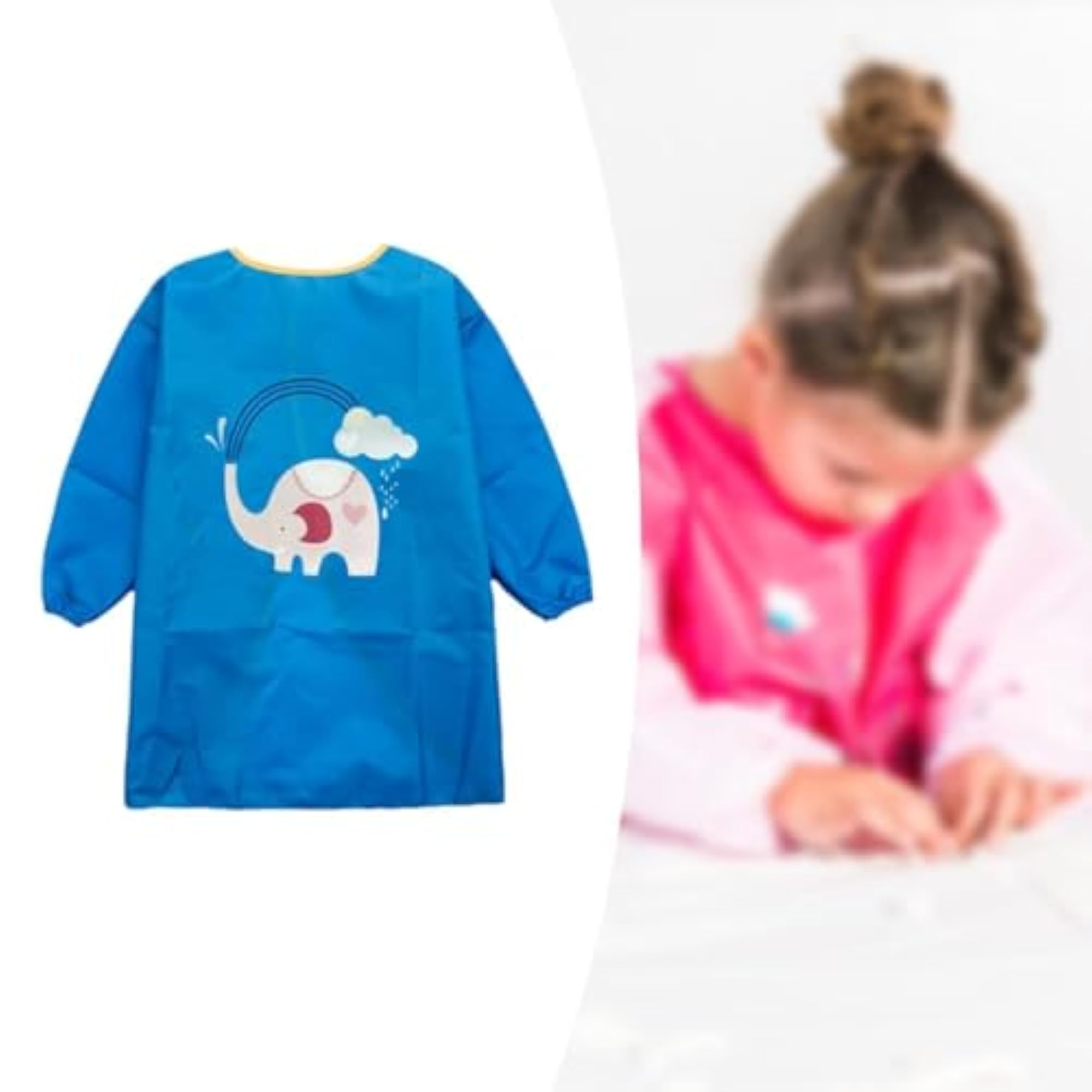 Kids Art Smock Soft Long Sleeves Apron for Baking