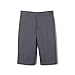 French Toast Boys' Adjustable Waist Twill Flat Front Short, Heather Gray, 16