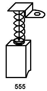 Spazzole di carbone per Flex WS 702 VEA Tritatutto – -6,3 X 6,3 X 10,6 mm – -2.4 x 2.4 x 3.9"