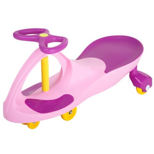 Wiggle Car - Ride on Toy for Ages 3 and Up - Toddler Ride on Toys with no Batteries, Gears, or Pedals Just Twist, Wiggle, and Go by Lil’ Rider (Pink)