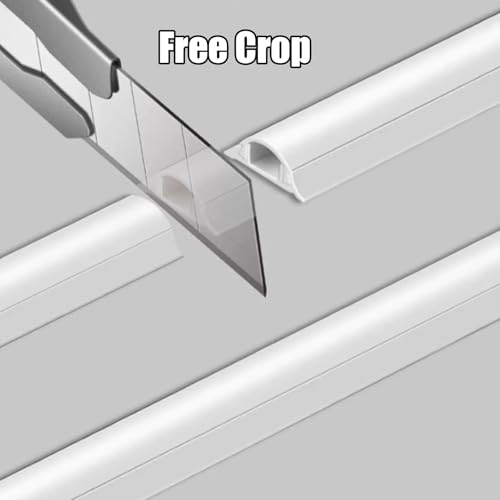 Cubrecables para piso, protector de cables de PVC autoadhesivo, cubre cables para hogar, oficinas y exposiciones (21 x 11 mm) miniatura 3