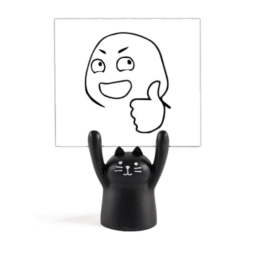 Porte-mémo chat noir pour organiser vos notes de cuisine et recettes avec style