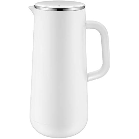 WMF Impulse Thermoskanne 1l, Isolierkanne für Kaffee oder Tee, Drehverschluss, hält Getränke 24h kalt und warm, weiß Cover
