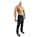 Rikavim 1/6 Scale Male Suit Pants with Belt – Trousers for 12 Inch Action Figure Male Soldier Body, Military Uniform Outfit for Custom Builds, Kitbashing & Display Scenes (Black)