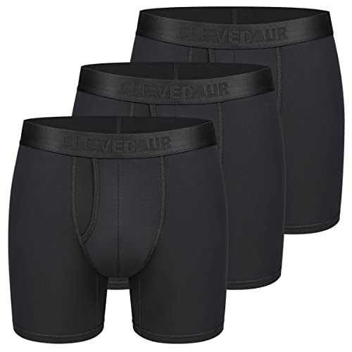 Men's Underwear 3 Pack Micro Modal Boxer Briefs Open Fly