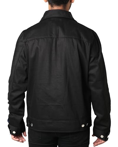 MUKHTALIF Black Denim Jacket Mens | Lightweight Trucker Jean Jacket For Men4