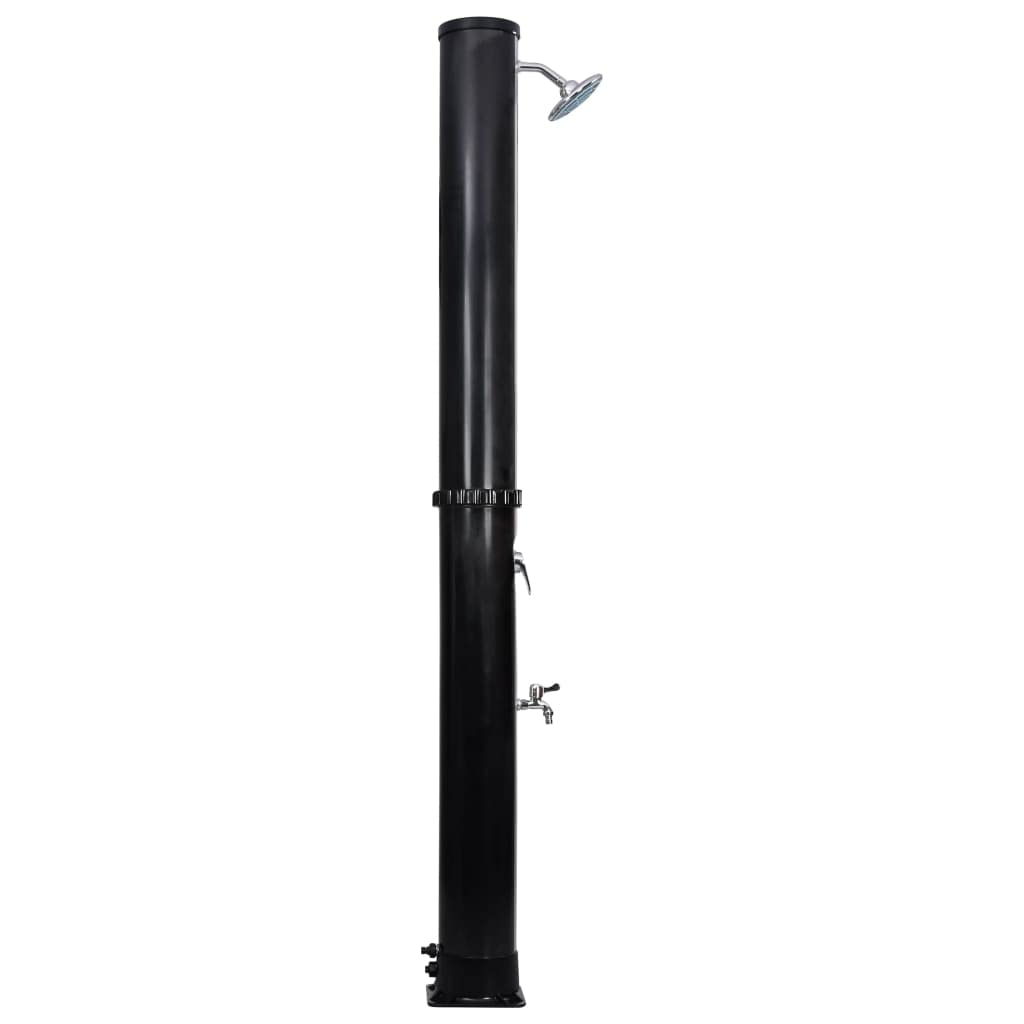 Douche Solaire d'extérieur 40 L avec Pomme de Douche 15 cm et Robinet, résistante aux UV en PVC Aluminium Laiton, Accessoire Piscine Spa pour Nettoyage Entretien Jardin