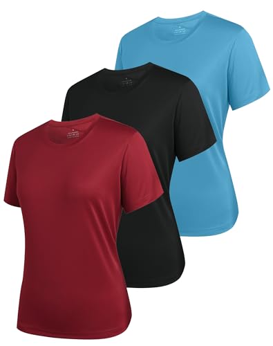 Women's Short Sleeve Shirts Quick Dry T-Shrit UV Sun Protection Outdoor Running Hiking Workout Tops
