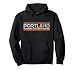 Retro Vintage PORTLAND Oregon with Pine - DISTRESSED WHITE Pullover Hoodie