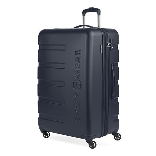 Image of SwissGear 7366 Signature Hardside Expandable Luggage with Spinner Wheels, TSA Lock, Navy, Checked-Large 27-Inch