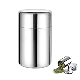 Frdhee Tea Tin, 550ml Stainless Steel Containers with Airtight Double Lids Airtight Canister Storage Container Coffee Storage Canister for Home Kitchen (Small)