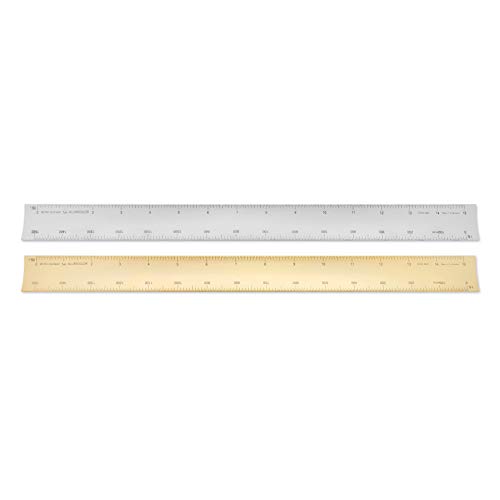 Image of Alumicolor 30-cm Aluminum Metric Engineer Hollow Scale for School, Office, Art and Drafting, 30CM, Gold