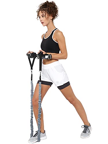 Image of CHKOKKO Gym Shorts for Women Workout Sports Running Quick Dry Fit Double Layer Inner Compression with Pockets Breathable Lightweight Wear