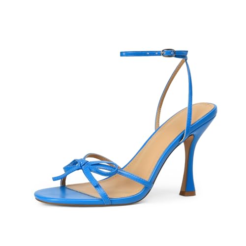 Image of iiimmu Women's Bow Heels 4 IN Stiletto Heeled Sandals for Women | Round Open Toe