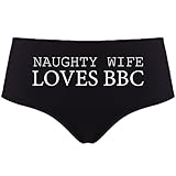 Sexy Girl Rock Flirty Cotton Lingerie - Naughty Wife Statement Boyshorts Black