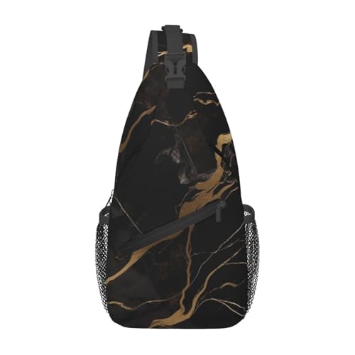 Morrales deportivos unisex con bandolera cruzada negra miniatura 1