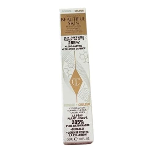 Beautiful Skin Foundation 30ml 7 Warm | Medium Buildable Coverage | Dewy Glow Finish | Hyaluronic Acid & Rose Complex | Lightweight Vegan Makeup Base - by Charlotte Tilbury