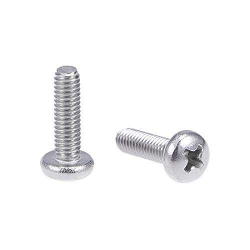 Uxcell A18111200UX0412 M4X14Mm Machine Screws Pan Phillips Cross Head Screw 304 Stainless Steel Fasteners Bolts 20Pcs cover