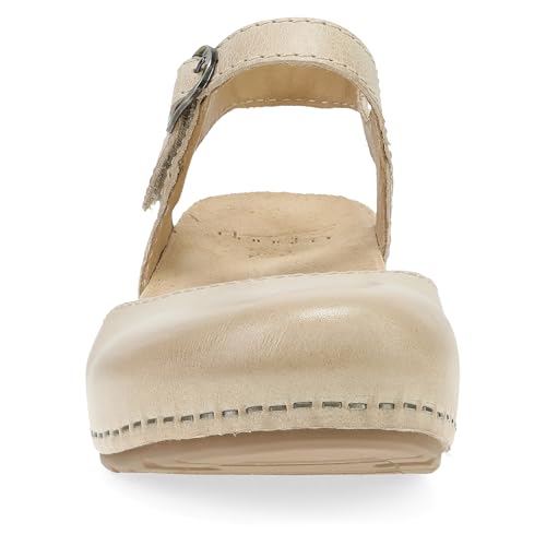 Image of Dansko Tiffani Wedge Sandal for Women - Cushioned, Contoured Footbed for All-Day Comfort and Support - Hook & Loop Strap with Buckle Detail - Lightweight Rubber Outsole
