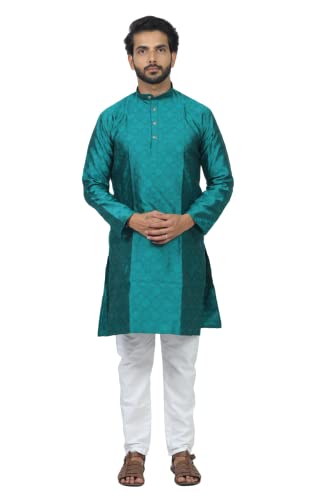 Image of HARPITA Men's Silk Blend Kurta Pyjama Set