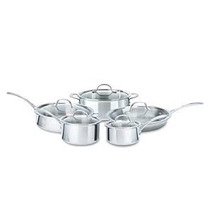 Calphalon 10 Piece Tri-Ply Cookware Set, Medium, Stainless Steel