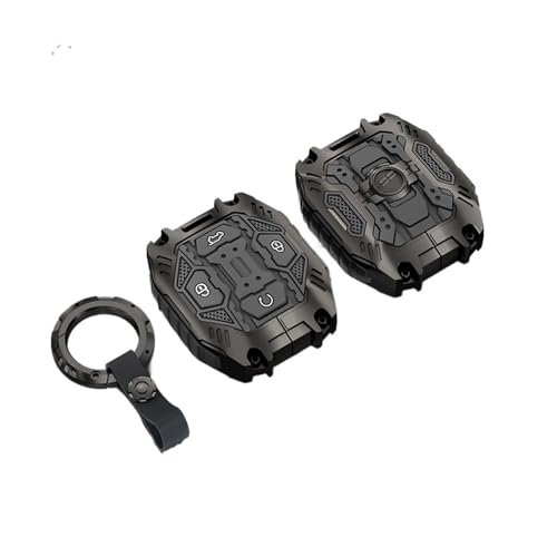 ULTFVPMQR Car Key Case Bag Fit for Jetour T2 Traveler 2023 2024 Fob 4 Buttons Control Cover Buckle Accessories(B)