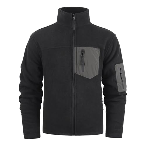Veste cargo thermique homme avec poches zippées et col montant