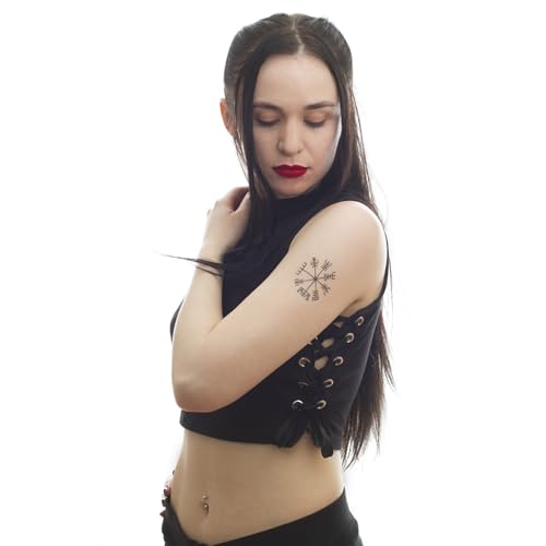 5 x Vikinger Kompass Tattoo - Vegvísir -...