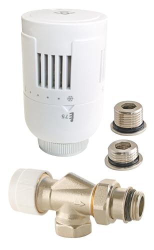 SOMATHERM FOR YOU, Robinet thermostatique T301 équerre inversée universel 3/8 ou 1/2, contrôle précis de la température, compatible M30x1,5, installation...