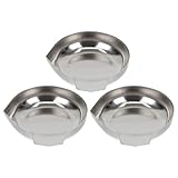 MUELODSIC 3 Stück Edelstahl Küchen Gewichtswaage Pfanne Stapelbare Pulver Messschalen für Gewürze Schmuck und Flüssigkeiten Langlebiges Leichtes Tablett für Präzises Abwiegen im Haushalt