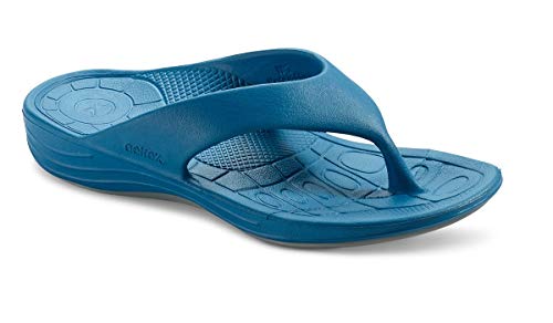 Image of Aetrex Maui Orthopedic Flip Flops for Women Arch Support - Pressure Relief Water-friendly Shock Absorption Super Soft UltraSky EVA Foam Flip Flops