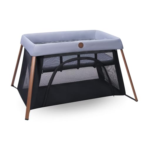 Maxi-COSI Iris2, Lit Parapluie Bébé avec Matelas 2 en 1, 0-3 Ans, 0-15 kg, Lit de Voyage Bébé, 2 Niveaux de Couchage, Fenêtre D'accès Latérale, Pliable & Léger, Matelas Extensible, Essential Graphite