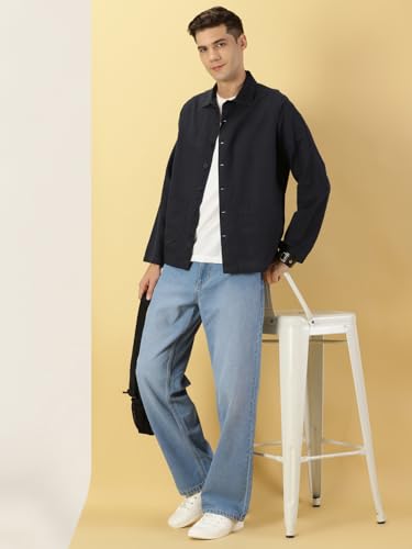 Image of Thomas Scott Men's | Solid | Full Sleeve | Regular Fit | 100% Cotton | Double Pocket | Spread Collar | Casual Shirt