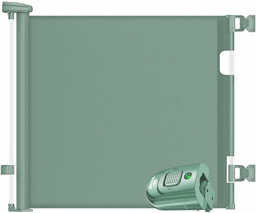 KIDIZ® Griglia di protezione per scale estensibile fino a 180 cm | Griglia di protezione per scale per neonati e animali domestici | Griglia di protezione per scale, porte e terrazze con ancoraggio a