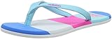  adidas Eezay Striped W, Chanclas Mujer, Azul/Rosa/Blanco (Briazu/Rosimp/Azuhal), 36 2/3
