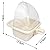 Bird Bath Box Cage Birdbath Toy Parakeet Caged Bathing Tubs Parrot Bath Tub Water Shower Food Feeder Holder Tray Bird Baths for Birdcages Accessory Small Birds Parrots Cockatiel Budgies (Beige)