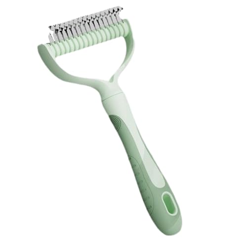 Pettine depilatorio per gatti, pettine districante per animali domestici con design bifacciale, spazzola per cani – Pettine per gatti, per la cura dei cani, per attività all'aperto, viaggi, famiglia