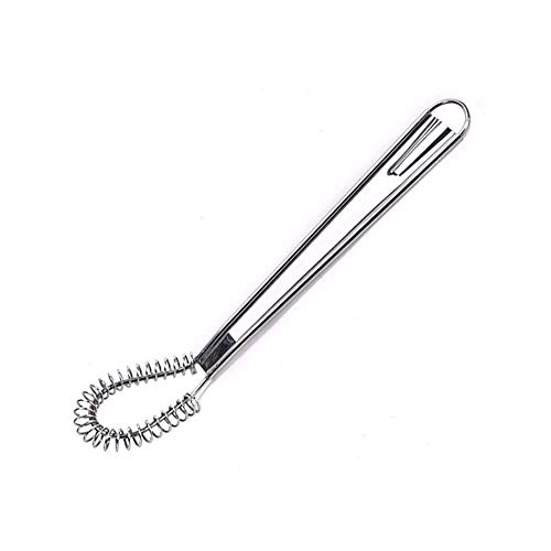 Mancooy 1pc Fouet à Spirale en INOX - Cuillère Magique - Fouet Mèche en Spirale Professional Mini-Fouet Anti-Adhésif (A, Acier Inoxydable)