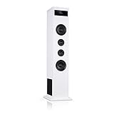 auna Karaboom 100 - Sistema de Altavoces 2.1, Altavoz de Torre, Altavoz 2.1, Altavoz Vertical, 120 W, Bluetooth, Puerto USB 2 en 1, MP3, Entrada AUX,...