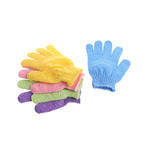 VICASKY 2pcs Nylon Exfoliating Bath Gloves for Body Scrub Stretchy Shower Gloves for Men Women Easy to Clean for Shower Gels Green