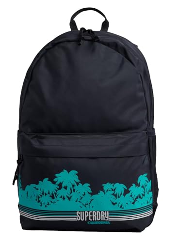 Superdry Mens Vintage Graphic Montana Backpack Eclipse Navy/Ecru, Y9110157A3