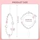 Reownest Handykette Universal 2 PCS Bär Charm Schlüsselanhänger Rosa Kristall Perle Blume bär Design, Cute Aesthetic Armband für Frauen Mädchen, Mehrzweck Handy Zubehör, Tasche für Key Accessories