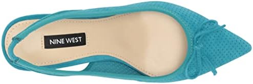 Nine West Women's APERF Heeled Sandal, Teal Blue, 6.5 | Image 4
