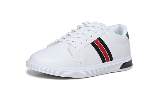 Image of ATHCO mens Milan Sneaker|Memory Foam Comfort|Laceup|Casual Shoes for Men|Soft Trendy Shoes For men|Fashion Sneaker|Genz|Millennials|Alpha|Footwear|Lightweight|EasyCare|Comfortable|Dailyuse|Extrasoft|SlipResistant|Durable|EasyCare|Shoes For Men's & Boy's
