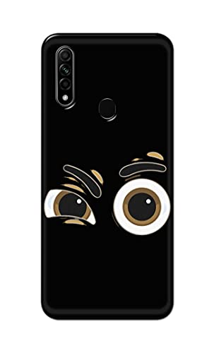 Image of PRINTFIDAA Funky Expression of Cartoon Eyes Printed Designer Hard Back Case Cover for Oppo A31 (2020) / Oppo A8 -(TY) MVN1004