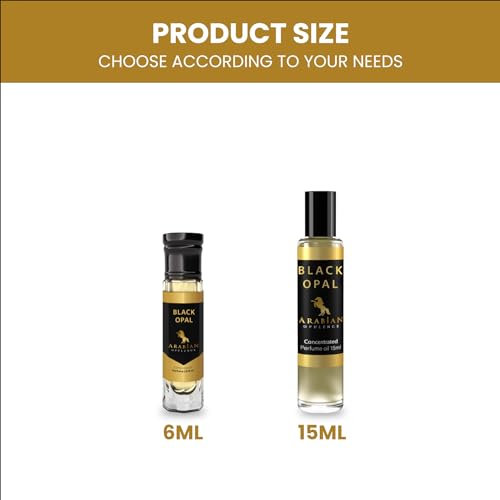 Arabian Opulence FR49 BLACK OPAL Concentrated Perfume Oil | Amber Vanilla Fragrance Roll on Bottle for Women | Long Lasting Oil Based Perfume | Alcohol-Free Perfume Body Oil (6ml) - Image 3
