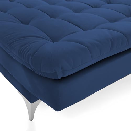 Image of Krancy 3-Seater Sofa Cum Bed for Living Room, Office & Home | Premium Fabric Sleeper Sofa Set with 1 Year Warranty | Comfortable Sofa for Guests, Lounge & Small Spaces | Blue
