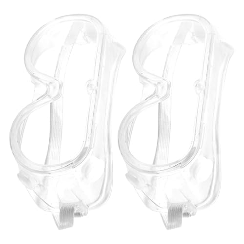 SOPOTUTU 2pcs Anti-fog Protective Goggles Resistant Safety Eyewear Lightweight Wide- Protection for Laboratory Industrial Work and Outdoor Use