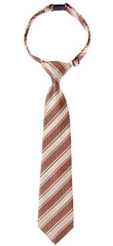 Retreez Preppy Stripe Pattern Woven Microfiber Pre-tied Boy's Tie