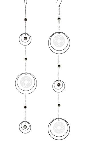 GILDE 1 x Girlande Mandala Metall grau Länge 90 cm, Fensterdeko, Geschenk,...